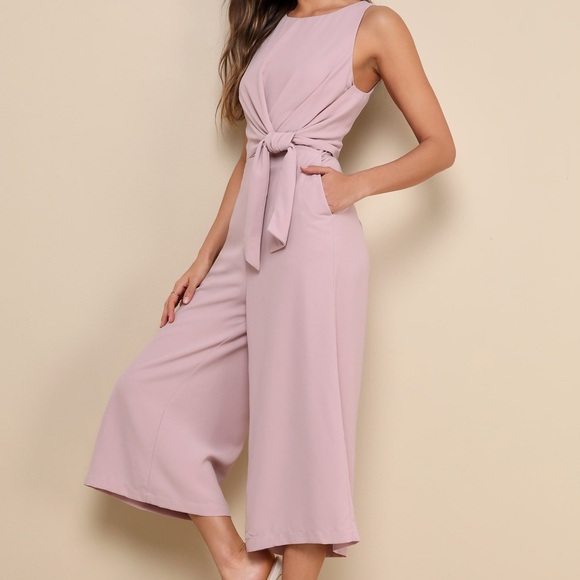 Lulu’s On Track Mauve Midi Jumpsuit - Picture 2 of 7